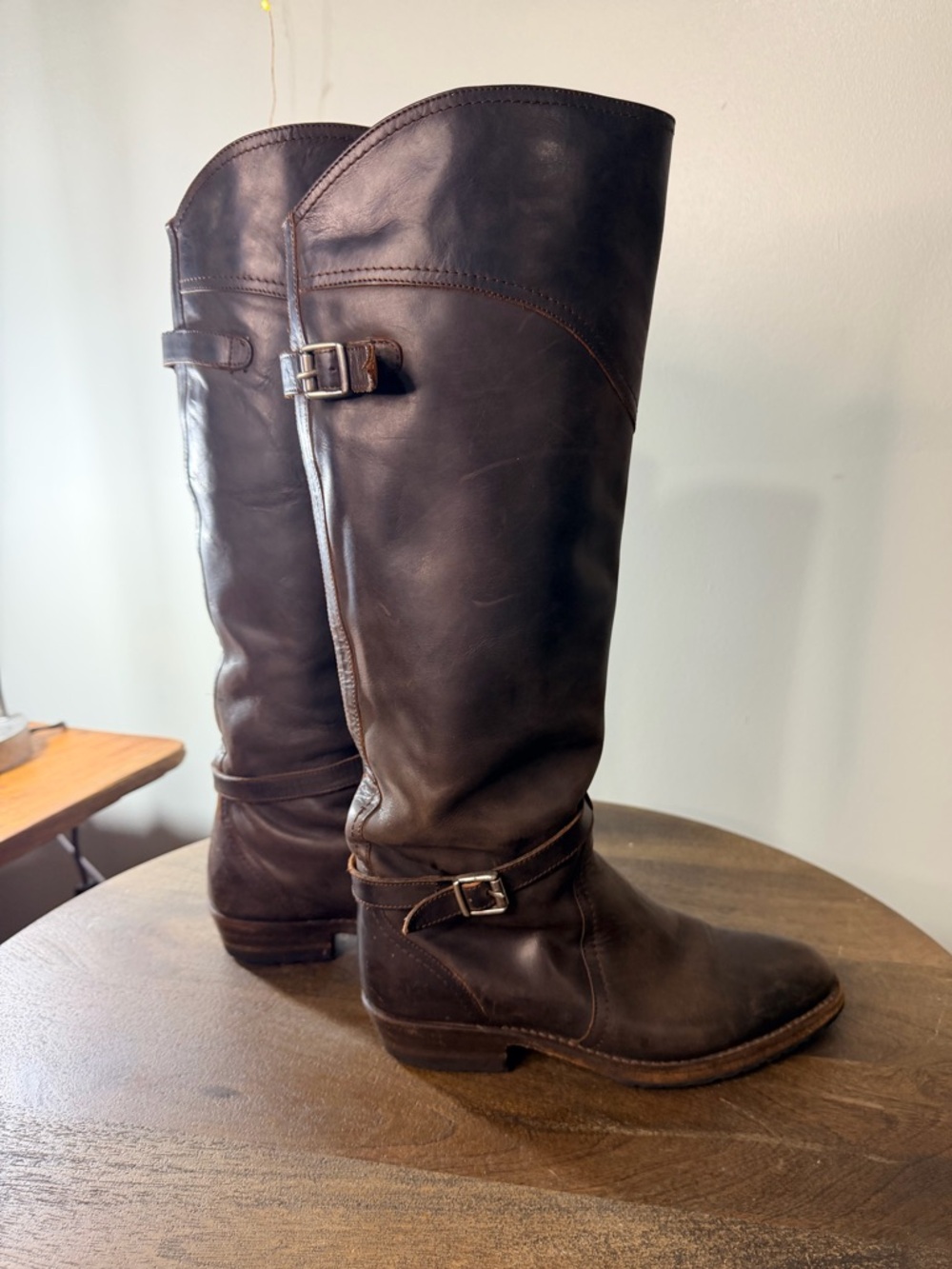 Frye Dorado Knee High Riding Boots- VINTAGE Size 6 - Picture 4 of 10
